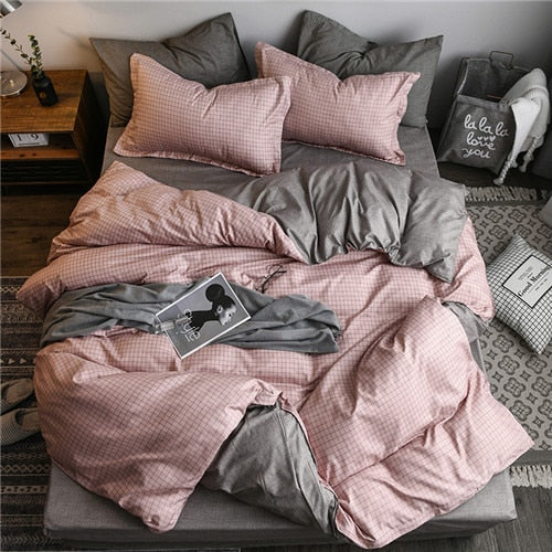 Geometric bed linen twin/full/queen size bedding set reactive printing bedclothes 3 / 4pcs duvet cover + flat sheet + pillowcase