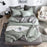 Geometric bed linen twin/full/queen size bedding set reactive printing bedclothes 3 / 4pcs duvet cover + flat sheet + pillowcase