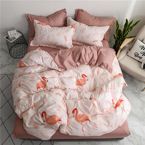 Geometric bed linen twin/full/queen size bedding set reactive printing bedclothes 3 / 4pcs duvet cover + flat sheet + pillowcase