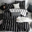 Liv-Esthete Fashion Classic Black Grid Bedding Set Double Queen King Bed Linen Soft Duvet Cover Pillowcase Flat Sheet For Adult