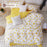 Liv-Esthete Fashion Summer Lemon Bedding Set Double Queen King Bed Linen Comfortable Duvet Cover Flat Sheet Pillowcase For Adult