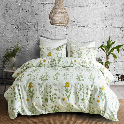 Elegant Plants Leaves Flowers Floral Print Bedding Sets Duvet Cover Sets Pillowcase Bedroom Decor Single Twin Double Queen King