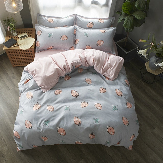 Geometric bed linen twin/full/queen size bedding set reactive printing bedclothes 3 / 4pcs duvet cover + flat sheet + pillowcase