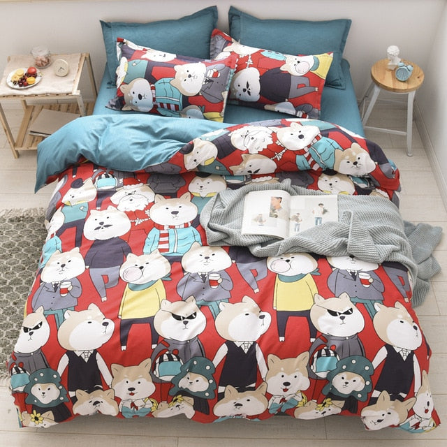 Bedding Sets  Duvet Cover3/4pcs Cartoon new fashion Bed sheets Single Twin Full Queen Size Dropshipping Basketball match