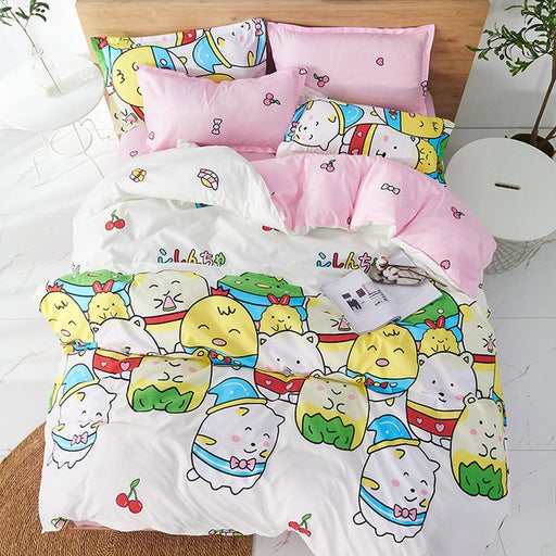 Cartoon Dinosaur Bedding Set Boys Bedclothes Teens Soft Comfortable Bed Linens Set Twin Children Duvet Cover Set 150x200cm