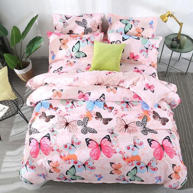 40 Tropical Plant 4pcs Kid Bed Cover Set Duvet Cover Adult Child Bed Sheets And Pillowcases Comforter Bedding Set 2TJ-61006