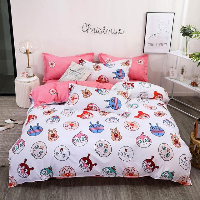 Grey Bunny Rabbits Bedding Set Cotton Microfiber Polyester Bedlinens Twin Full Queen King Size Duvet Cover Set Pillow Cases