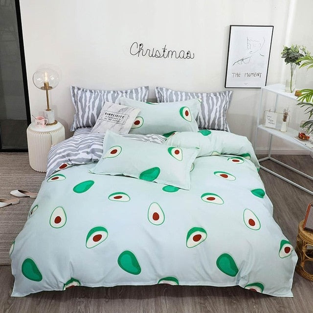 Grey Bunny Rabbits Bedding Set Cotton Microfiber Polyester Bedlinens Twin Full Queen King Size Duvet Cover Set Pillow Cases