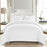 Denisroom White Bedding Set Double Bed Comforters Duvet Cover set Twins Queen Bed Set AD19#