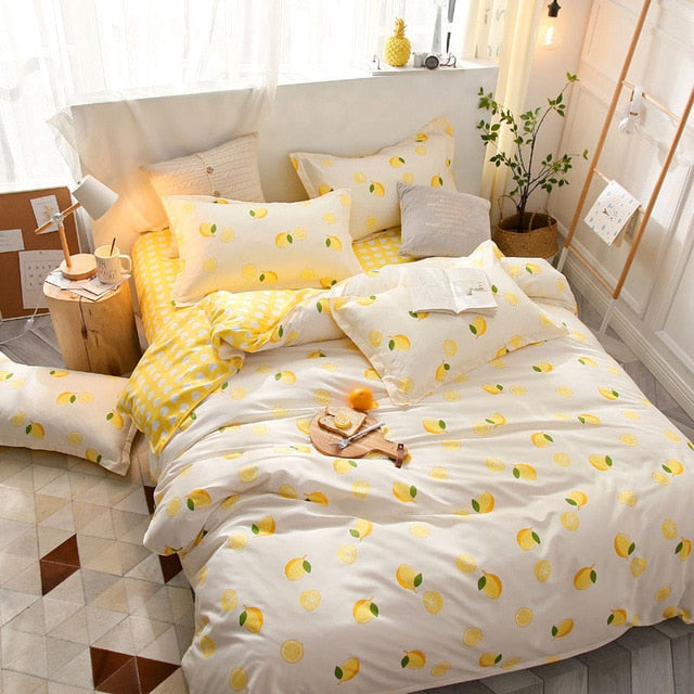 Star Owl Plaids 4pcs Bed Cover Set Cartoon Duvet Cover Adult Kids Boys Bed Sheets And Pillowcases Comforter Bedding Set 61001