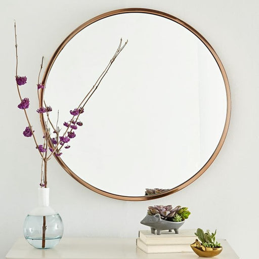 Retro Simple Metal Round bathroom mirror