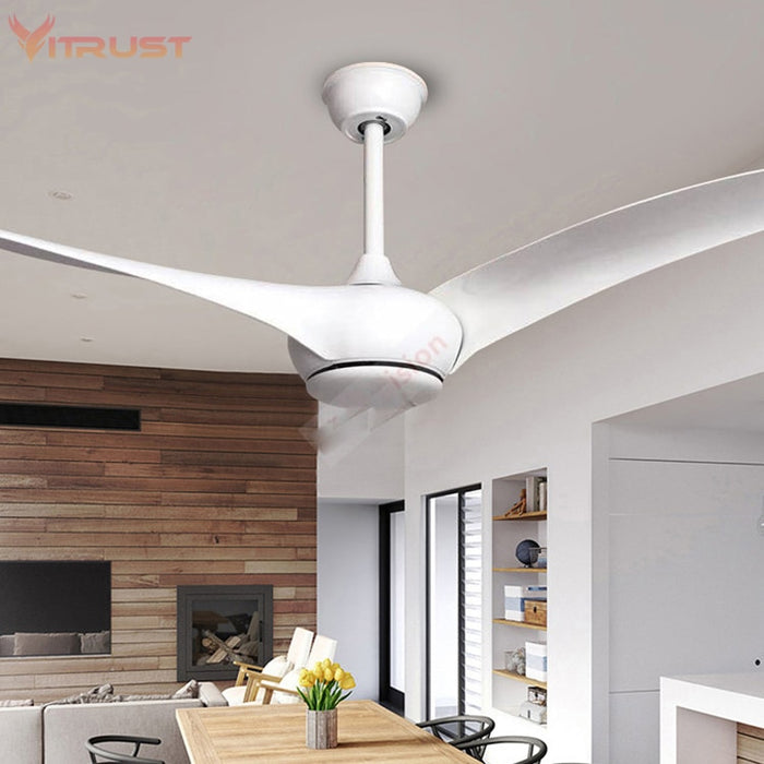 3 Blade Indoor Ceiling Fan with Remote Control 52" Ceiling Fan Silent Hanging Fan Lighting fixtures