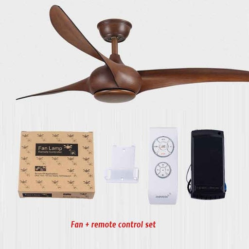 3 Blade Indoor Ceiling Fan with Remote Control 52" Ceiling Fan Silent Hanging Fan Lighting fixtures