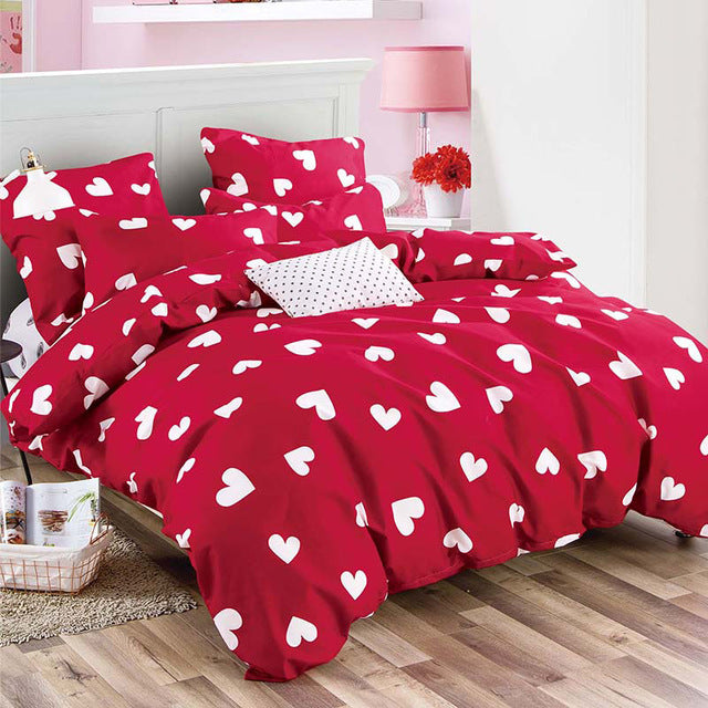 Alanna Printed Solid bedding sets  Home Bedding Set 4-7pcs High Quality Lovely Pattern with Star tree flower