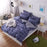 Classic bedding set 5 size grey blue flower bed linens 4pcs/set duvet cover set Pastoral bed sheet AB side duvet cover 50