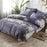 Classic bedding set 5 size grey blue flower bed linens 4pcs/set duvet cover set Pastoral bed sheet AB side duvet cover 50