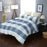 Classic bedding set 5 size grey blue flower bed linens 4pcs/set duvet cover set Pastoral bed sheet AB side duvet cover 50