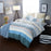 Classic bedding set 5 size grey blue flower bed linens 4pcs/set duvet cover set Pastoral bed sheet AB side duvet cover 50