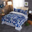 Classic bedding set 5 size grey blue flower bed linens 4pcs/set duvet cover set Pastoral bed sheet AB side duvet cover 50