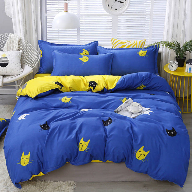 Tree 4pcs Girl Boy Kid Bed Cover Set Duvet Cover Adult Child Bed Sheets And Pillowcases Comforter Bedding Set 2TJ-61009