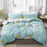 Thumbedding Grid Bedding Set Green Simple Fashionable Duvet Cover King Size Queen Full Twin Single Unique Design Bed Set