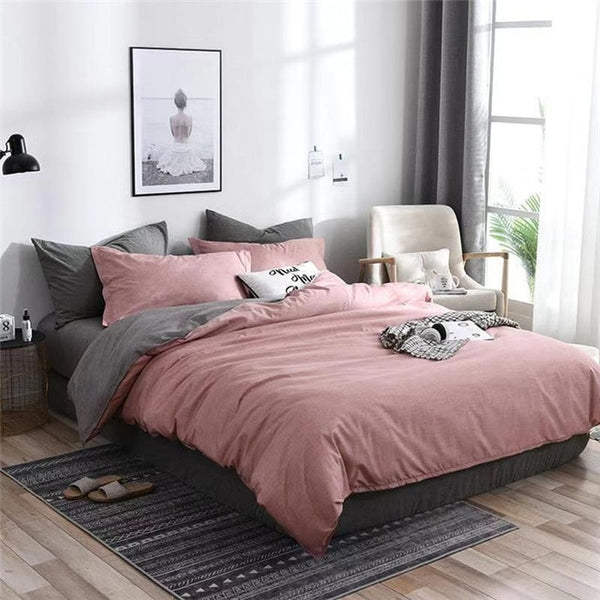 JDDTON Nuovo Arrivo Classico Double sided Rivestimenti Letto Concise di Stile Set di Biancheria Da Letto Copertura Della Trapunta Federa di Copertura Letto 3 pz/set BE031