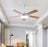 52 Inch Ceiling Fans 5 Blades Inverter wooden retro remote control ceiling fan creative wood 24w 220v