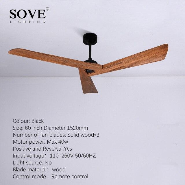 Solid Wood Ceiling Fan