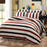 3/4pcs stripe print Bedding Set pillowcase duvet cover Bedding set flat sheet bedclothes Black Color Cartoon Duvet Cover Sheet