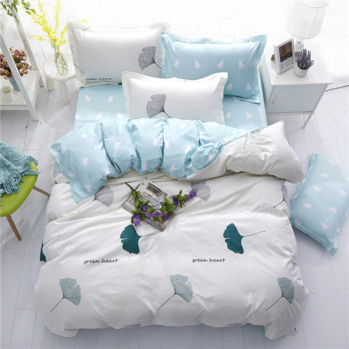 Geometric bed linen twin/full/queen size bedding set reactive printing bedclothes 3 / 4pcs duvet cover + flat sheet + pillowcase