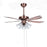 LukLoy Restaurant Ceiling Fan Pendant Light Invisible Living Room Lamp LED Electric Fan Ceiling Lamp Bedroom Study Pendant Light