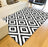 Geometric Black And White European Carpet