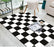 Geometric Black And White European Carpet