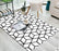 Geometric Black And White European Carpet