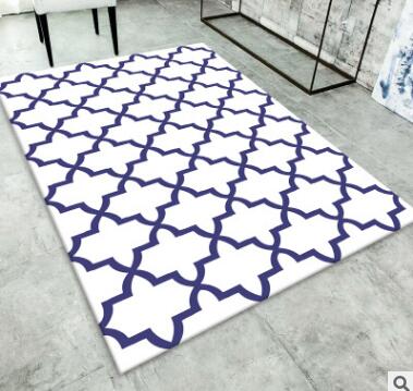 Geometric Black And White European Carpet