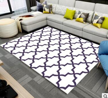 Geometric Black And White European Carpet