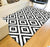 Geometric Black And White European Carpet