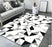 Geometric Black And White European Carpet