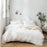 2/3Pcs/set White Fringed Tassel Duvet Cover Set Polyester & Cotton Comforter Bedding Set US EU Sizes NO SHEET