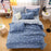 Classic bedding set 4 size grey blue flower bed linens 4pcs/set duvet cover set Pastoral bed sheet AB side duvet cover 5