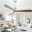 42/52 Inch Nordic Industrial Ceiling Fan Wood Without Light Creative Bedroom Dining Room Wooden Ceiling Fans Free Shipping